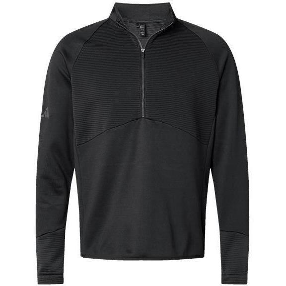 no-logo Adidas Quarter-Zip Pullover-Adidas-Black-S-Thread Logic