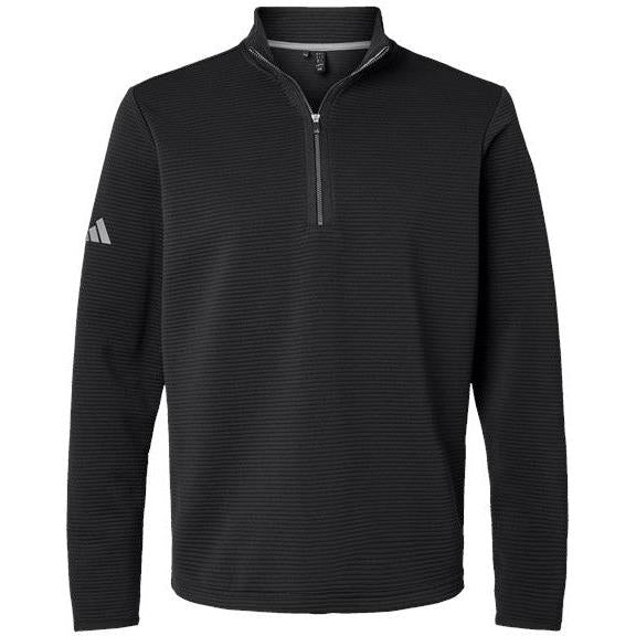 no-logo Adidas Spacer Quarter-Zip Pullover-Adidas-Black-S-Thread Logic