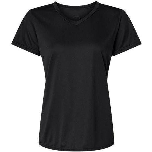 no-logo Augusta Sportswear Ladies Nexgen Wicking V-Neck T-Shirt-Augusta-Black-XS-Thread Logic